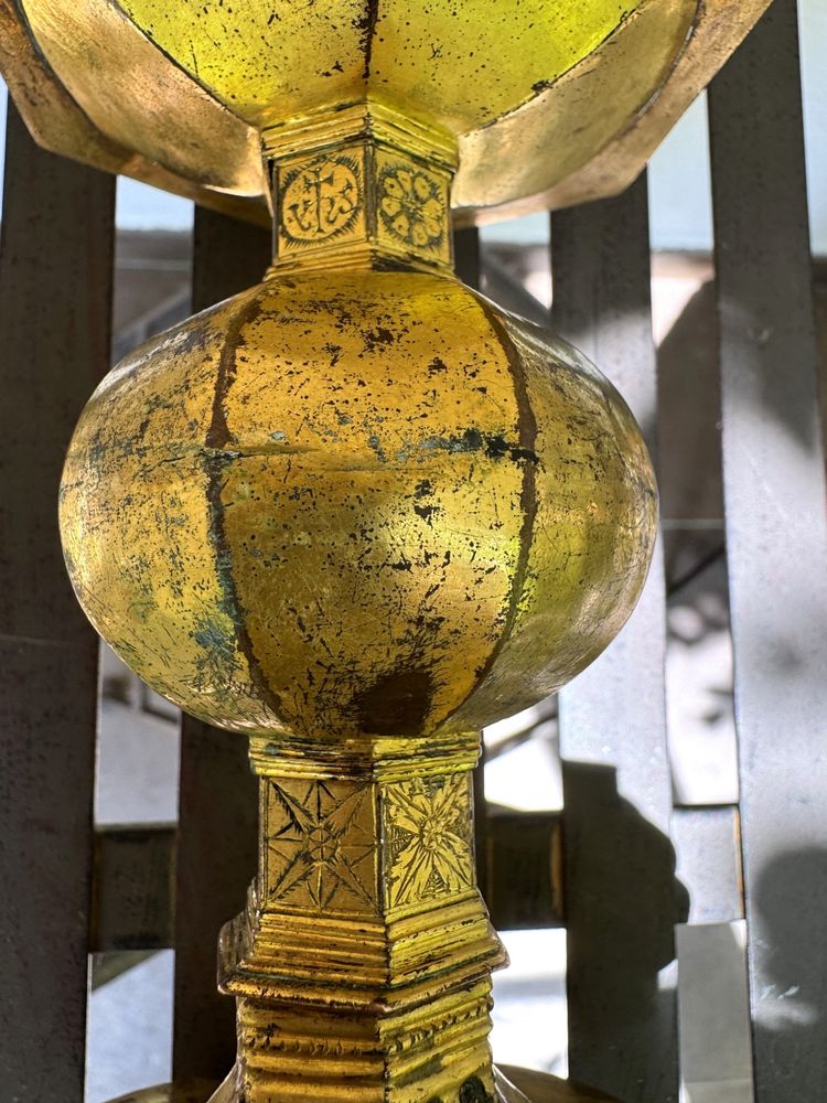 Monstrance Reliquary in copper - Circa 1500