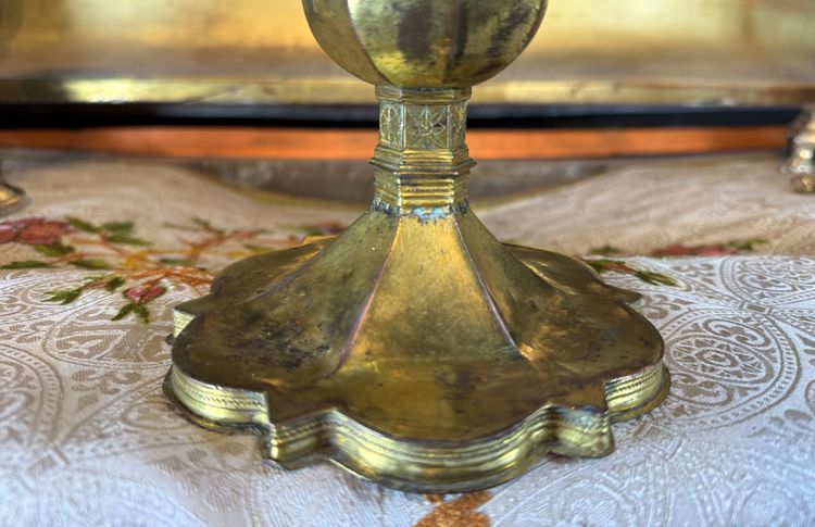 Monstrance Reliquary in copper - Circa 1500