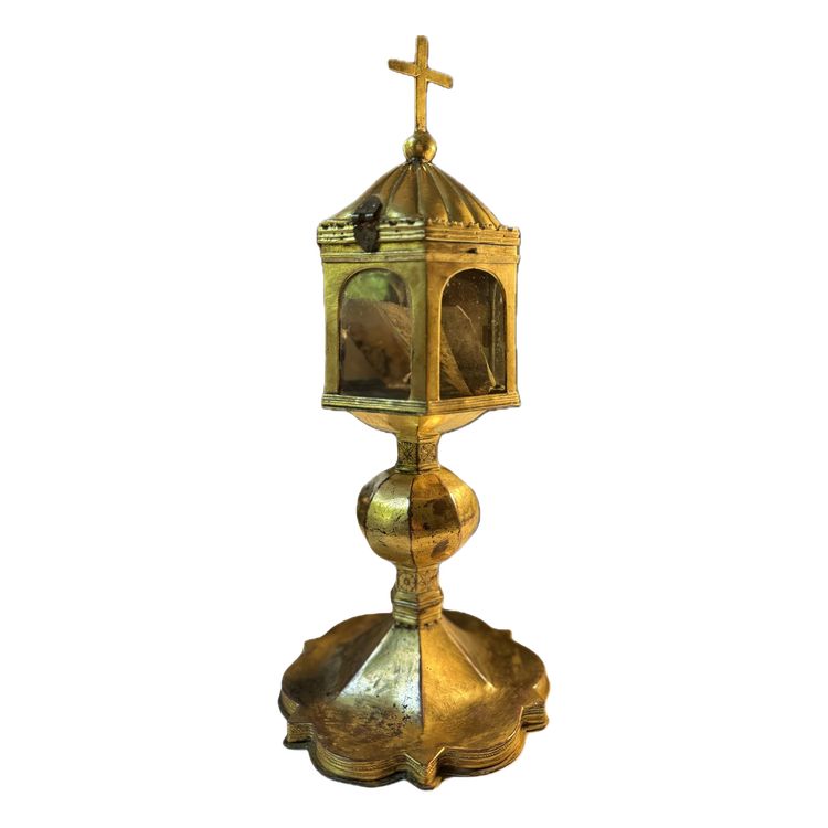 Monstrance Reliquary in copper - Circa 1500