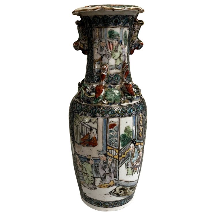 19th century Canton vase, H 25 cm