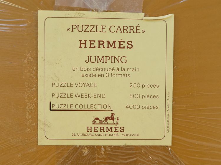 HERMES Paris RARE Grand Puzzle Collection de 4000 pieces en bois "JUMPING"