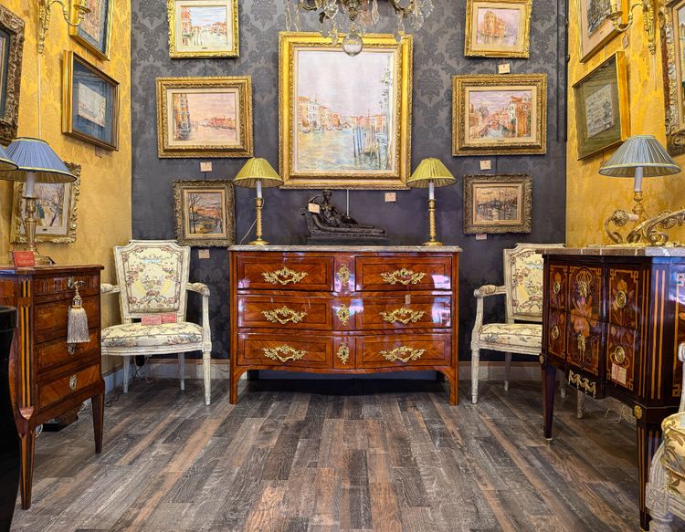 Jean-François Lapie (1720-1797) - Cassettone in palissandro e legno di violetta, epoca Luigi XV