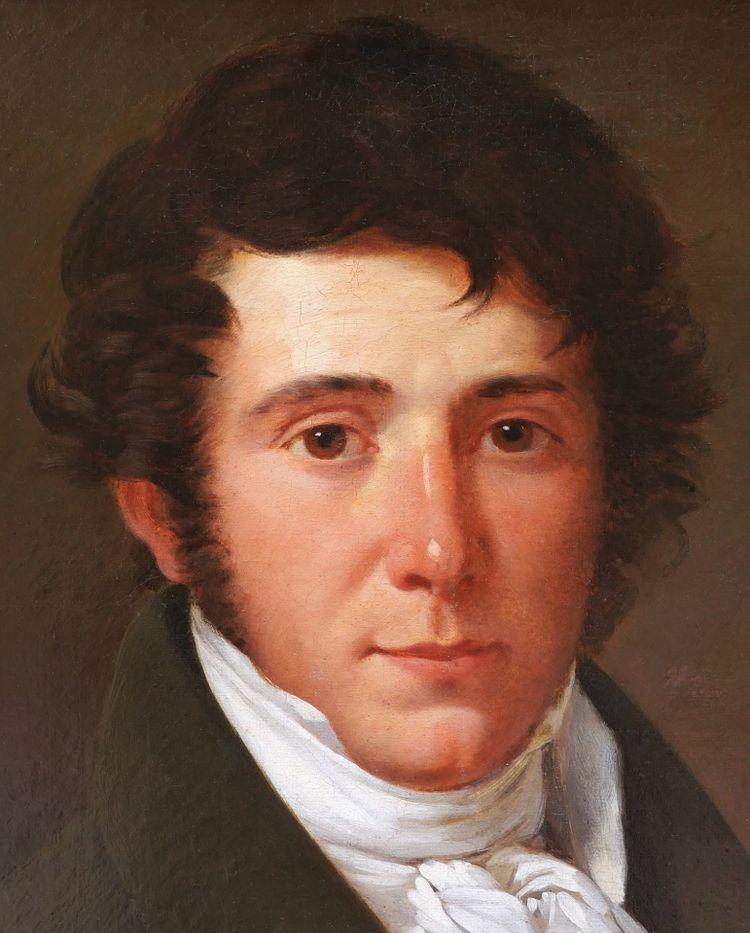 FRENCH SCHOOL circa 1820, Portrait of a young man with sideburns in a frock coat