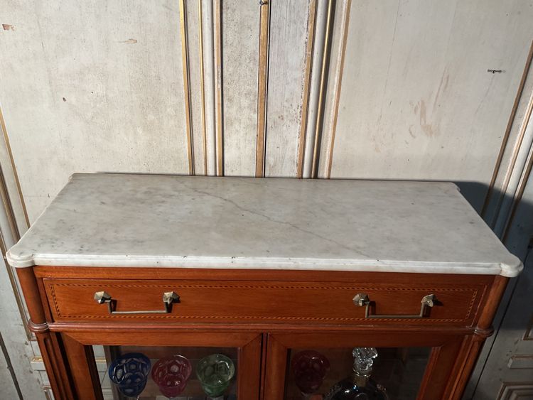 Louis XVI mahogany display case, 19th century