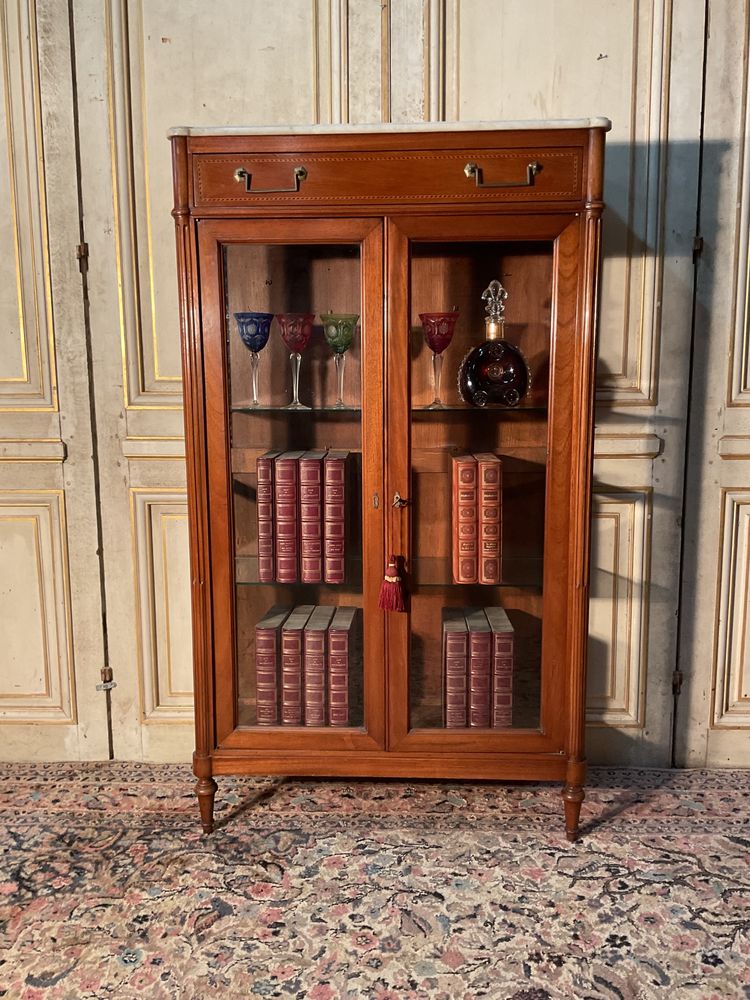 Louis XVI mahogany display case, 19th century