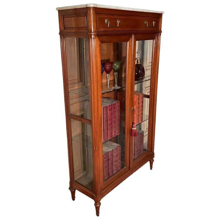 Louis XVI mahogany display case, 19th century