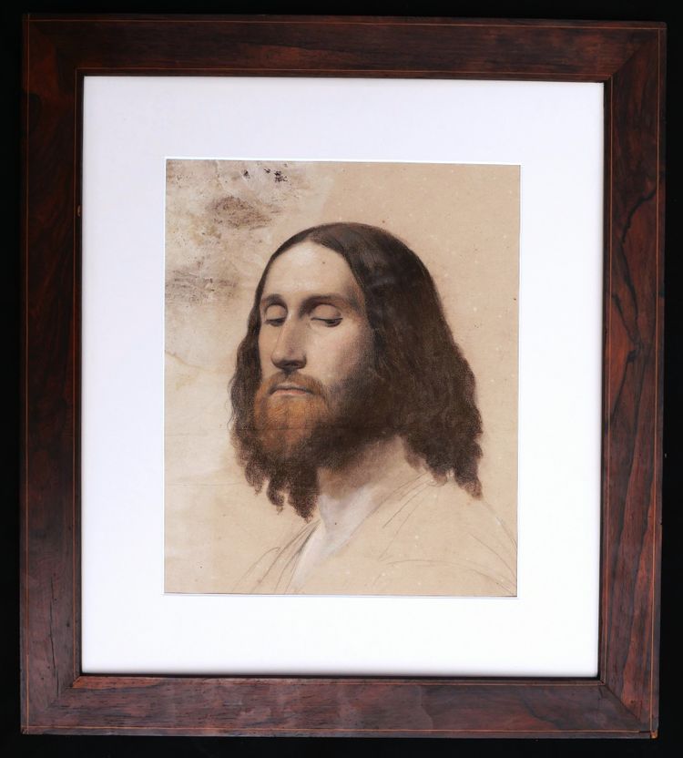 Auguste-Barthélémy GLAIZE, Face of Christ (preparatory for The Conversion of Magdalene)
