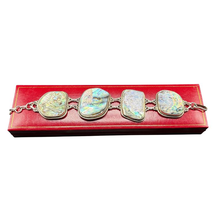BRACELET ARGENT ET NACRE