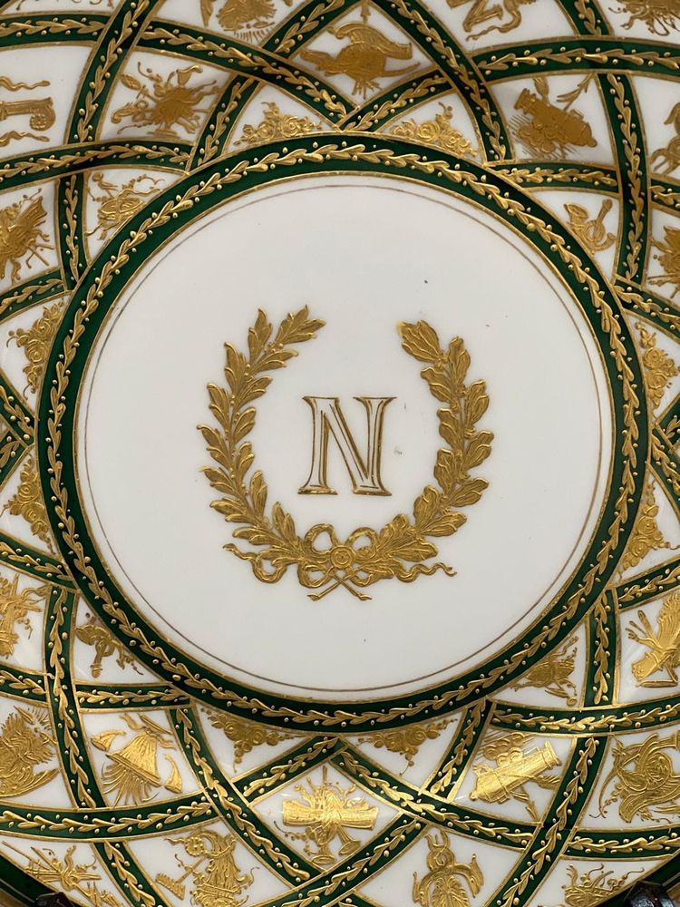Coppia di piatti in porcellana, Manifattura Imperiale di Sèvres, XIX secolo