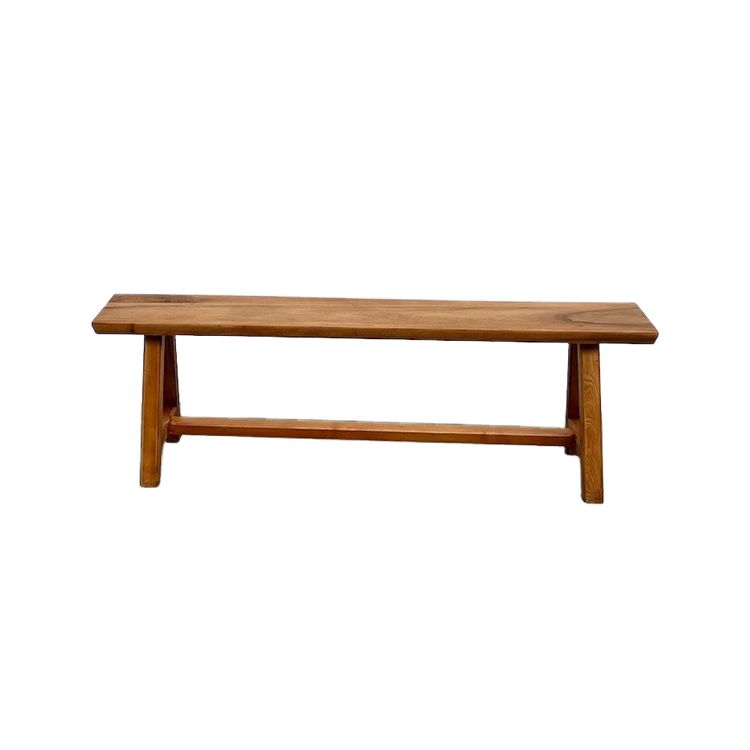Petit banc en noyer, années 70