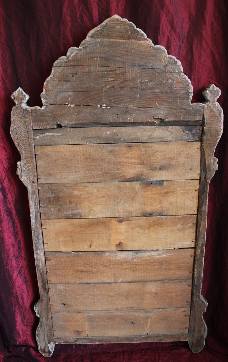 69 x 123 cm Louis XVI mirror, 18th century, carved and gilded wood