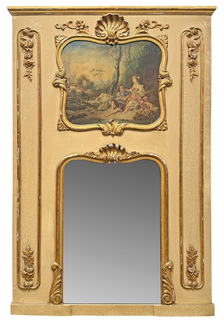Trumeau decorated with a gallant scene after Boucher