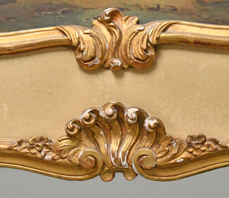 Trumeau decorated with a gallant scene after Boucher
