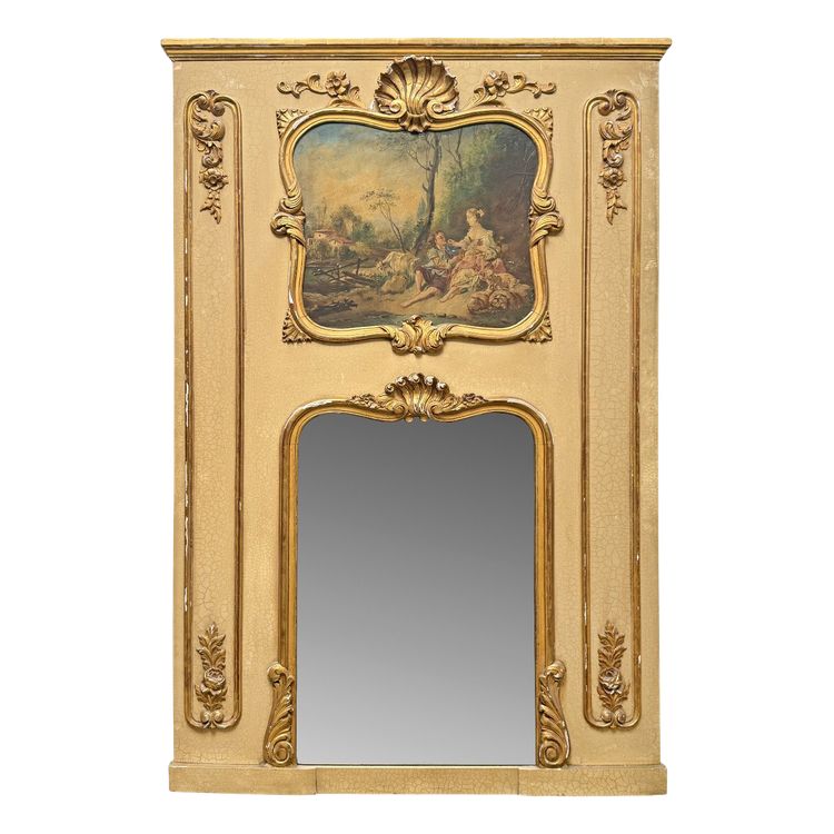Trumeau decorated with a gallant scene after Boucher