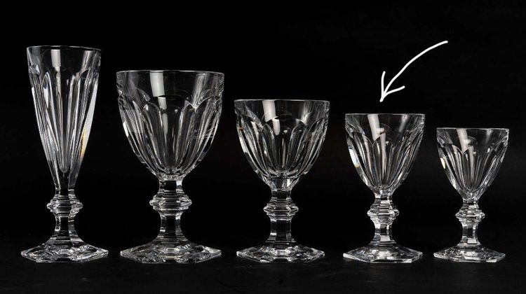 Baccarat 8 white wine glasses 12.4 cm Harcourt 1841 model