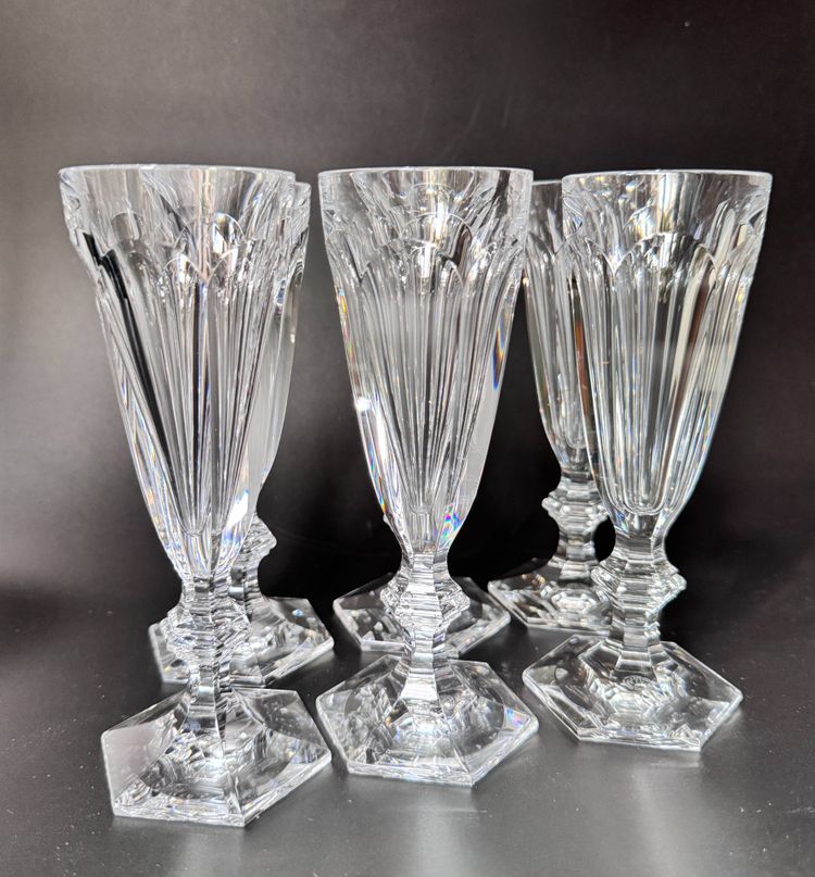 Baccarat 6 Champagnerflöten Harcourt Modell 1841