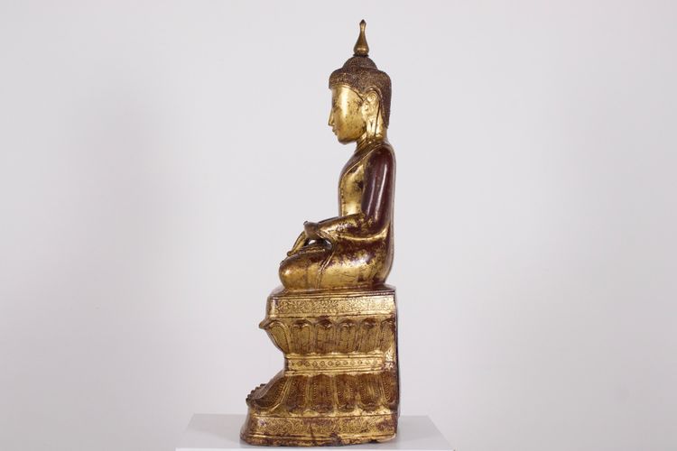 Buddha Maravijaya Konbaung birmano