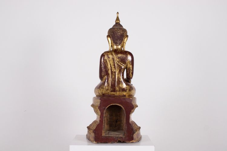 Buddha Maravijaya Konbaung birmano