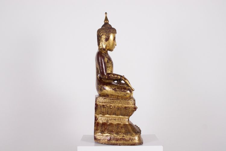 Buddha Maravijaya Konbaung birmano