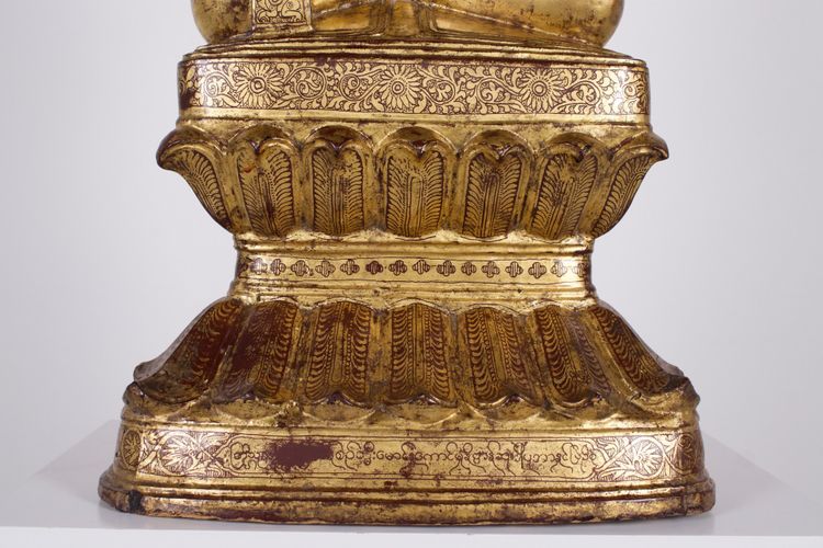 Buddha Maravijaya Konbaung birmano