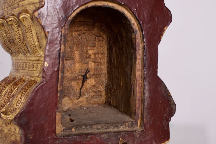 Buddha Maravijaya Konbaung birmano