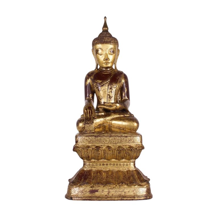 Buddha Maravijaya Konbaung birmano