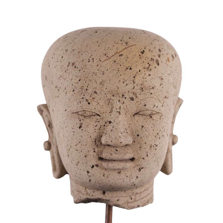 Tête de Bouddha en Tuf du Royaume Majapah