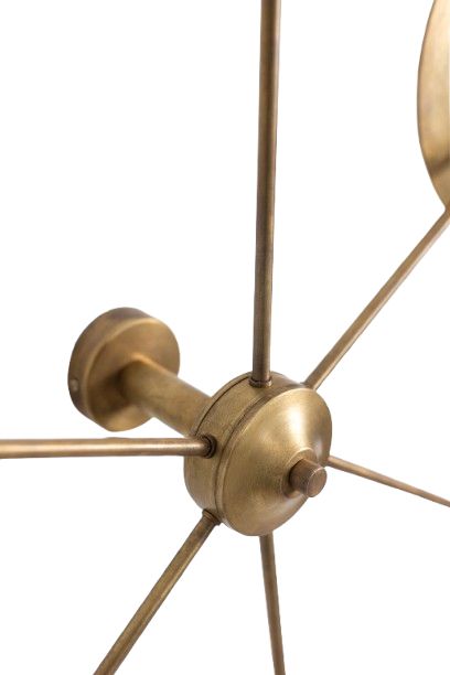 Contemporary 6-light wall sconce in patinated brass. LS6455808Z