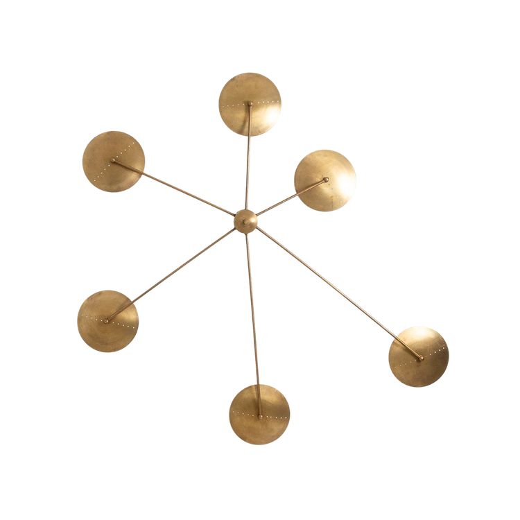 Contemporary 6-light wall sconce in patinated brass. LS6455808Z