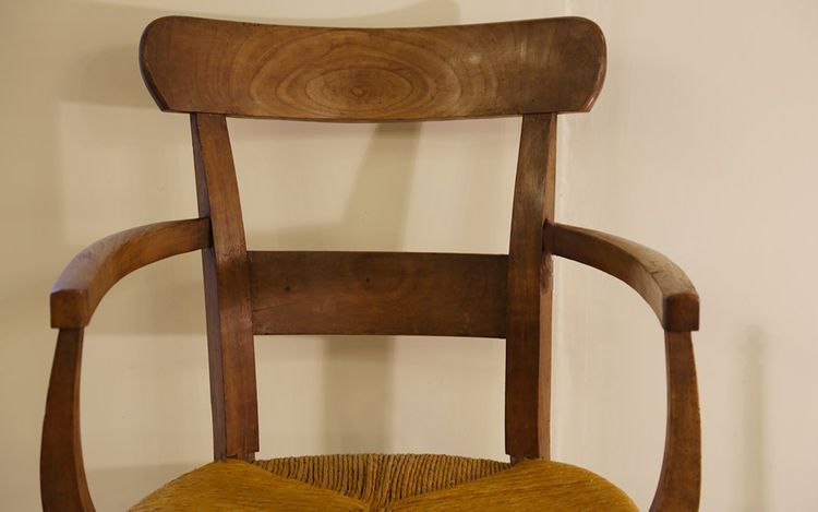 Fauteuil paille XIXème siècle