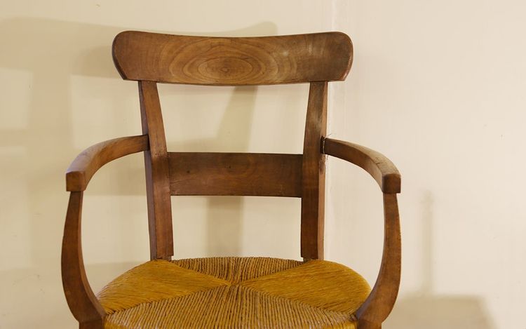 Fauteuil paille XIXème siècle