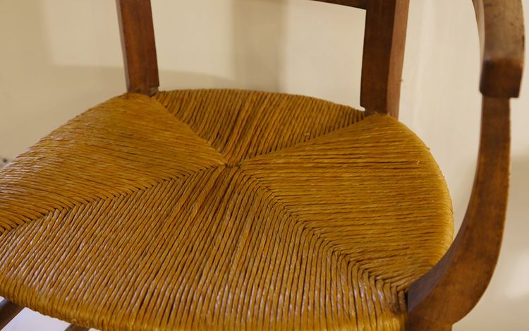 Fauteuil paille XIXème siècle