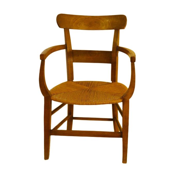 Fauteuil paille XIXème siècle