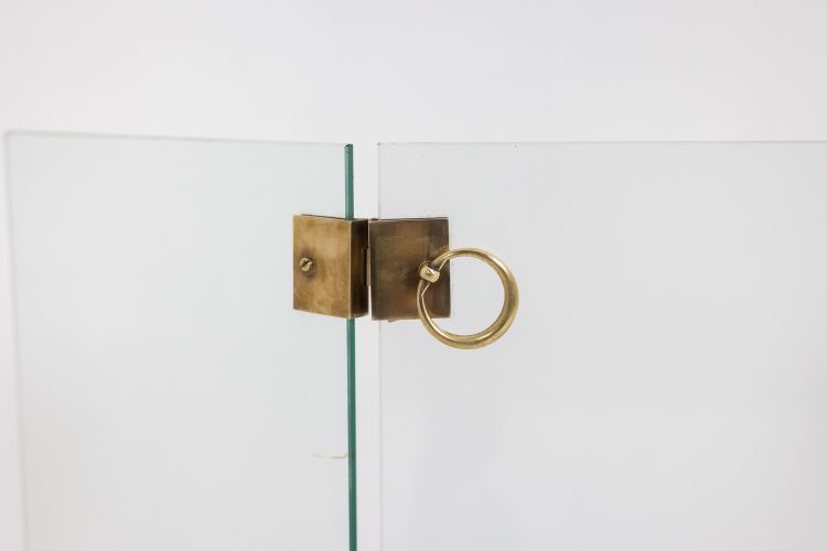 Jacques Adnet. Pare feu en verre et bronze. Années 1950.  LS6459259S