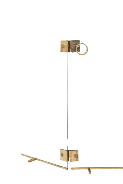 Jacques Adnet. Pare feu en verre et bronze. Années 1950.  LS6459259S