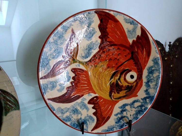 Two Puigdemond Fish Plates, 1960s Vintage