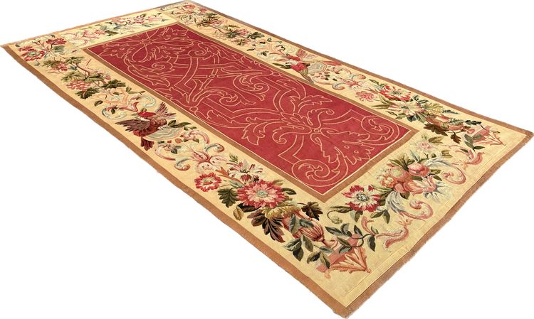 Fragment eines Aubusson-Wandteppichs aus dem 19. Jahrhundert, 280 x 150 cm