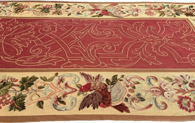 Fragment eines Aubusson-Wandteppichs aus dem 19. Jahrhundert, 280 x 150 cm