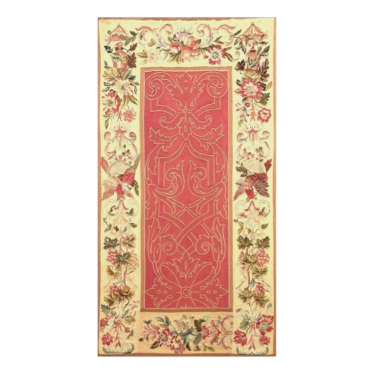 Fragment eines Aubusson-Wandteppichs aus dem 19. Jahrhundert, 280 x 150 cm