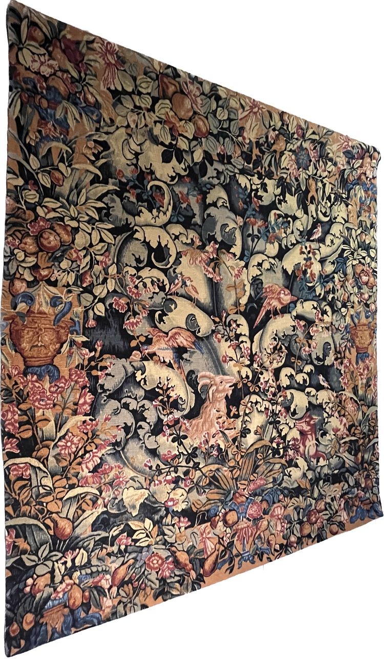 Kohlblatt-Wandteppich Robert Four - Aubusson