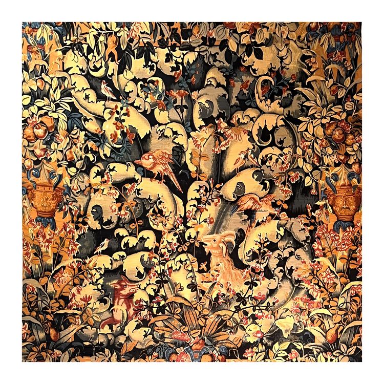 Kohlblatt-Wandteppich Robert Four - Aubusson