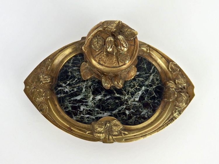 Bronze inkwell by Albert Marionnet