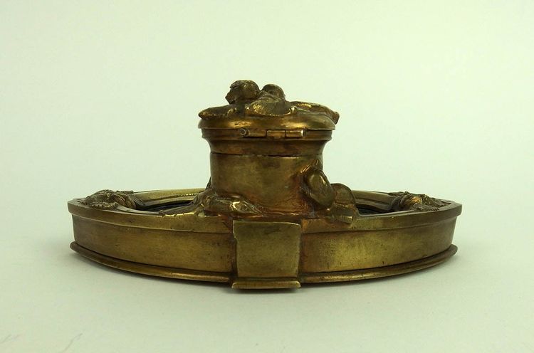 Bronze inkwell by Albert Marionnet