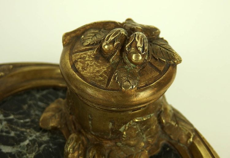 Bronze inkwell by Albert Marionnet