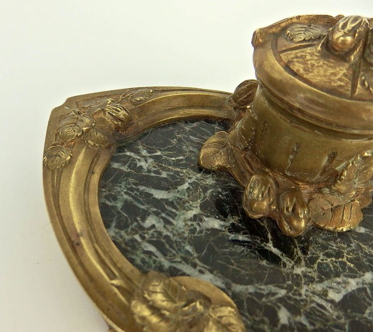 Bronze inkwell by Albert Marionnet