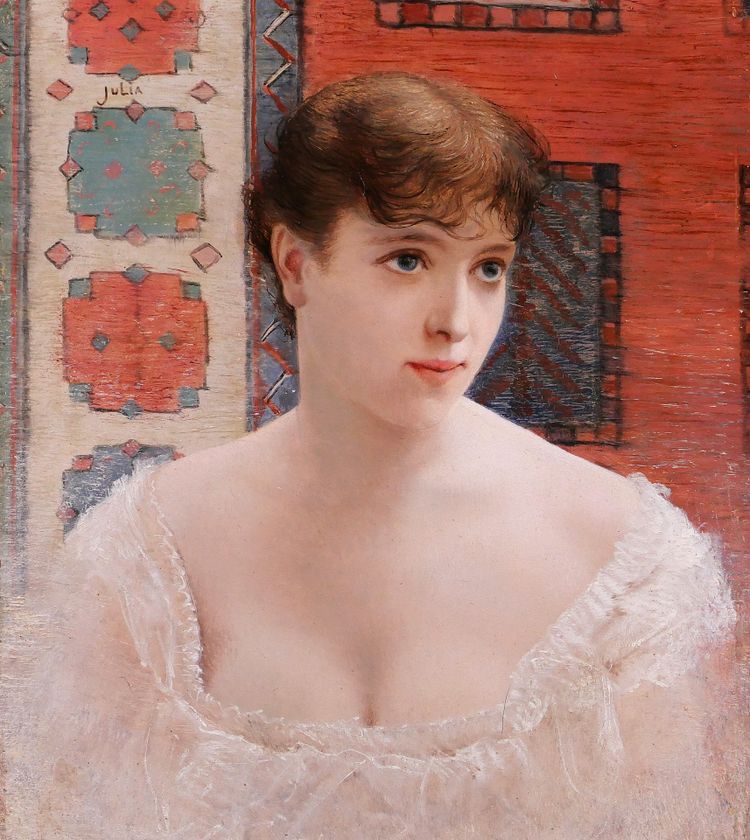 Roland BAUDUIN 1853-1925 Porträt einer Frau, Julia, Gemälde, circa 1890-1900 Impressionismus Belgien