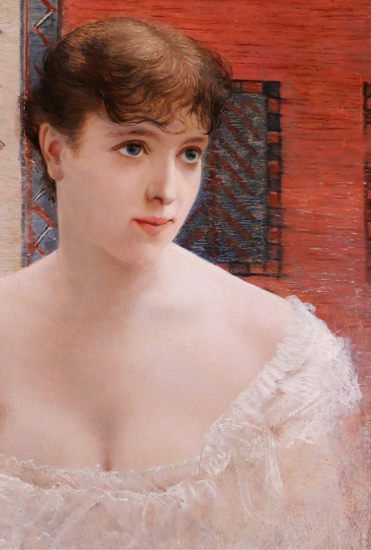 Roland BAUDUIN 1853-1925 Porträt einer Frau, Julia, Gemälde, circa 1890-1900 Impressionismus Belgien
