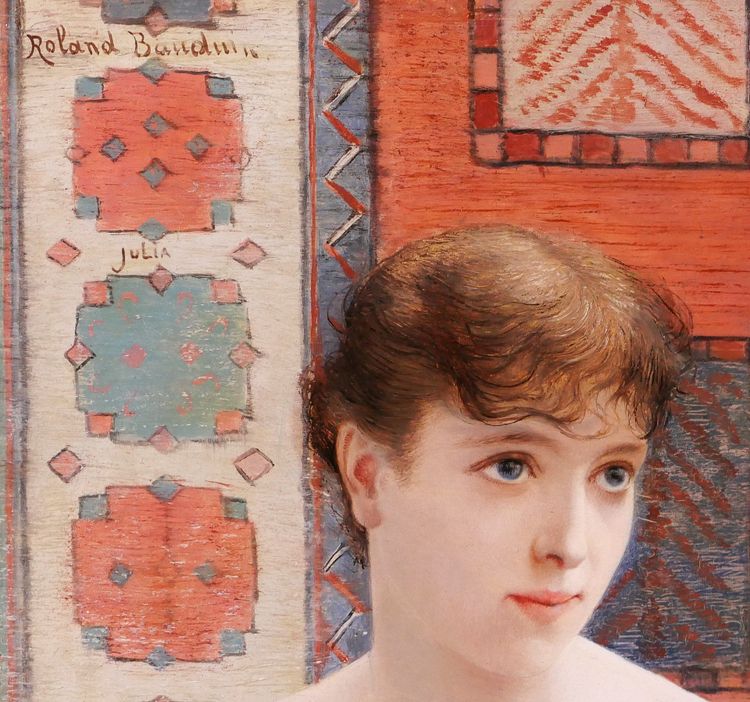Roland BAUDUIN 1853-1925 Porträt einer Frau, Julia, Gemälde, circa 1890-1900 Impressionismus Belgien