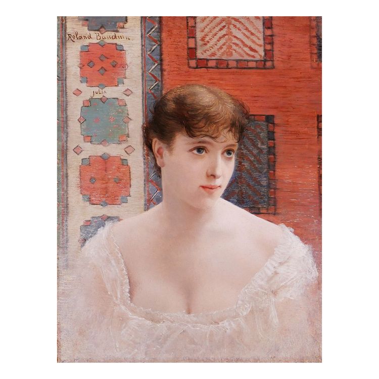 Roland BAUDUIN 1853-1925 Porträt einer Frau, Julia, Gemälde, circa 1890-1900 Impressionismus Belgien