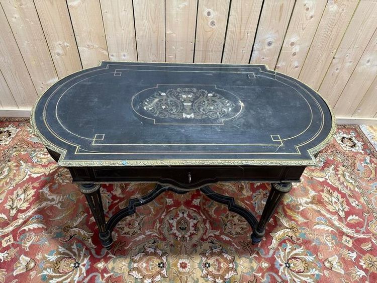 Bureau - Consile d'entrée époque Napoléon III en bois noirci 